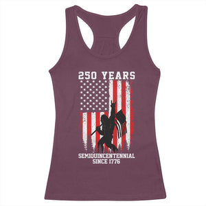 250th Anniversary USA Racerback Tank Top Bigfoot Patriotic American USA Flag TS14 Maroon Print Your Wear
