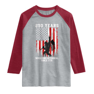 250th Anniversary USA Raglan Shirt Bigfoot Patriotic American USA Flag TS14 Heather Gray Heather Red Print Your Wear