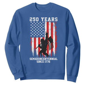 250th Anniversary USA Sweatshirt Bigfoot Patriotic American USA Flag TS14 Royal Blue Print Your Wear