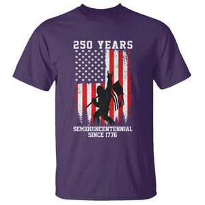 250th Anniversary USA T Shirt Bigfoot Patriotic American USA Flag TS14 Purple Print Your Wear