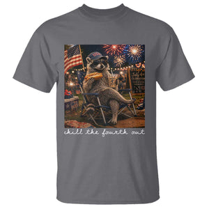 Funny Raccoon 4th of July T Shirt Chill The Fourth Out TS14 Charcoal Print Your Wear