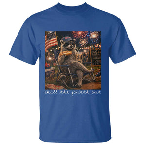 Funny Raccoon 4th of July T Shirt Chill The Fourth Out TS14 Royal Blue Print Your Wear