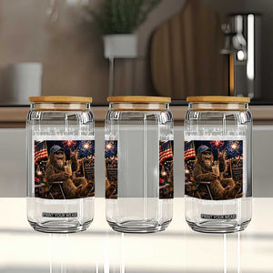 4th of July Bigfoot Glass Can Patriotic Sasquatch American Flag Party Festival TS14 Print Your Wear