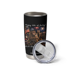 4th of July Bigfoot Tumbler Cup Patriotic Sasquatch American Flag Party Festival TS14 Print Your Wear