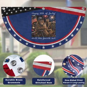 4th of July Bigfoot Patriotic Fan Flag Sasquatch American Flag Party Festival