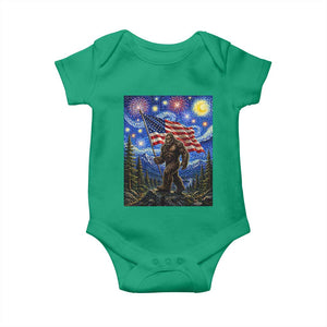 Bigfoot Patriotic 250 Years of Freedom Baby Onesie American USA Flag Stary Night TS14 Irish Green Print Your Wear