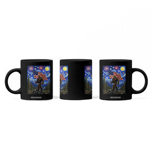 Bigfoot Patriotic 250 Years of Freedom Coffee Mug American USA Flag Stary Night TS14 Print Your Wear