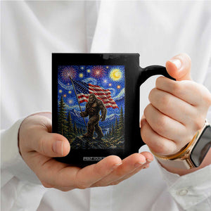Bigfoot Patriotic 250 Years of Freedom Coffee Mug American USA Flag Stary Night TS14 Print Your Wear