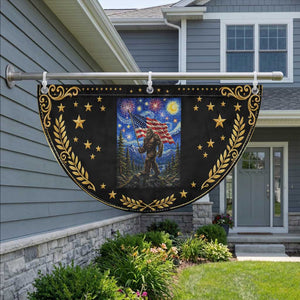 Bigfoot 250 Years of Freedom Patriotic Fan Flag American USA Flag Stary Night