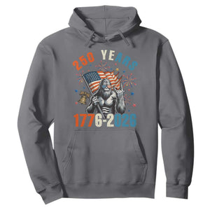250th Anniversary USA Hoodie Bigfoot American Flag Patriotic 4th of July TS14 Charcoal Print Your Wear