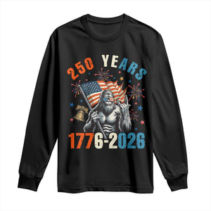 250th Anniversary USA Long Sleeve Shirt Bigfoot American Flag Patriotic 4th of July TS14 Black Print Your Wear