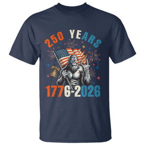 250th Anniversary USA T Shirt Bigfoot American Flag Patriotic 4th of July TS14 Navy Print Your Wear