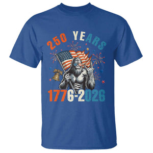 250th Anniversary USA T Shirt Bigfoot American Flag Patriotic 4th of July TS14 Royal Blue Print Your Wear