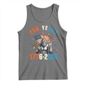 250th Anniversary USA Tank Top Bigfoot American Flag Patriotic 4th of July TS14 Black Heather Print Your Wear