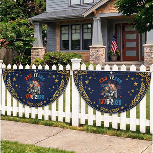 250th Anniversary USA Patriotic Fan Flag Funny Bigfoot American Flag 4th of July