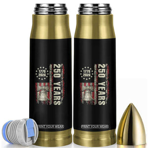 250th Anniversary USA Bullet Tumbler Patriotic Liberty Bell 1776 2026 American Flag TS14 Black Print Your Wear