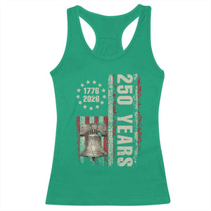 250th Anniversary USA Racerback Tank Top Patriotic Liberty Bell 1776 2026 American Flag TS14 Irish Green Print Your Wear