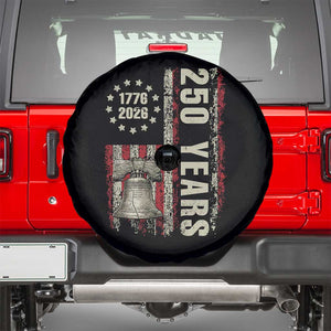 250th Anniversary USA Spare Tire Cover Patriotic Liberty Bell 1776 2026 American Flag TS14 Black Print Your Wear