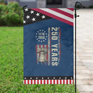 250th Anniversary USA Patriotic Garden Flag Patriotic Liberty Bell 1776 2026 American Flag TS14 Classic Blue Black Print Your Wear