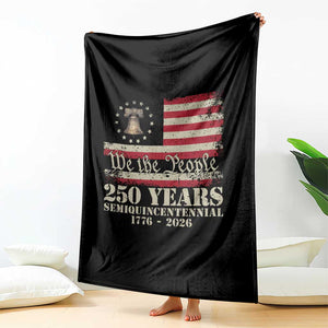 250th Anniversary USA Throw Blanket Patriotic Liberty Bell 1776 2026 Independence Day TS14 Print Your Wear