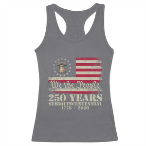 250th Anniversary USA Racerback Tank Top Patriotic Liberty Bell 1776 2026 Independence Day TS14 Charcoal Print Your Wear