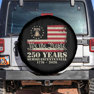 250th Anniversary USA Spare Tire Cover Patriotic Liberty Bell 1776 2026 Independence Day TS14 No hole Black Print Your Wear