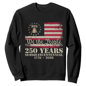 250th Anniversary USA Sweatshirt Patriotic Liberty Bell 1776 2026 Independence Day TS14 Black Print Your Wear