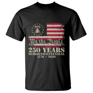 250th Anniversary USA T Shirt Patriotic Liberty Bell 1776 2026 Independence Day TS14 Black Print Your Wear