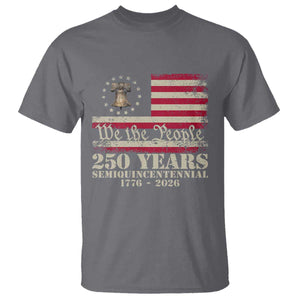 250th Anniversary USA T Shirt Patriotic Liberty Bell 1776 2026 Independence Day TS14 Charcoal Print Your Wear