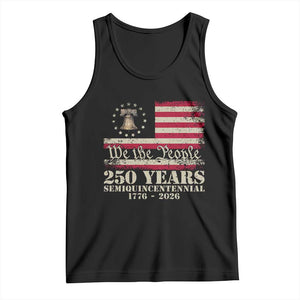 250th Anniversary USA Tank Top Patriotic Liberty Bell 1776 2026 Independence Day TS14 Black Print Your Wear
