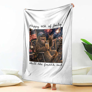 Funny Bigfoot 4th of July Throw Blanket Patriotic Sasquatch American Flag Party Festival TS14 Print Your Wear