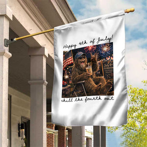 Funny Bigfoot 4th of July Garden Flag Patriotic Sasquatch American Flag Party Festival TS14 Print Your Wear