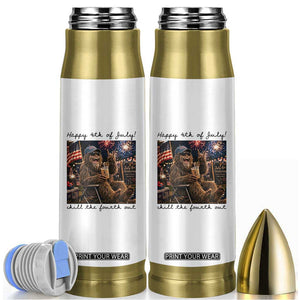 Funny Bigfoot 4th of July Bullet Tumbler Patriotic Sasquatch American Flag Party Festival TS14 White Print Your Wear