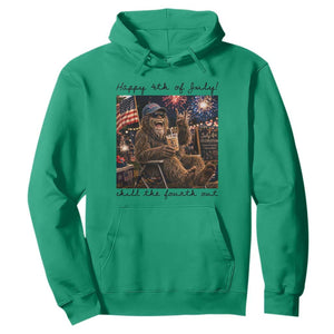 Funny Bigfoot 4th of July Hoodie Patriotic Sasquatch American Flag Party Festival TS14 Irish Green Print Your Wear