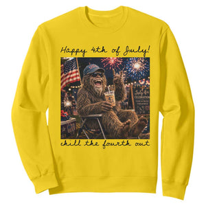 Funny Bigfoot 4th of July Sweatshirt Patriotic Sasquatch American Flag Party Festival TS14 Daisy Print Your Wear