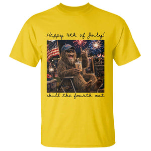 Funny Bigfoot 4th of July T Shirt Patriotic Sasquatch American Flag Party Festival TS14 Daisy Print Your Wear