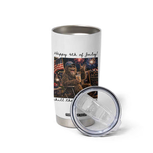 Funny Bigfoot 4th of July Tumbler Cup Patriotic Sasquatch American Flag Party Festival TS14 Print Your Wear