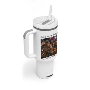 Funny Bigfoot 4th of July Tumbler With Handle Patriotic Sasquatch American Flag Party Festival TS14 Print Your Wear