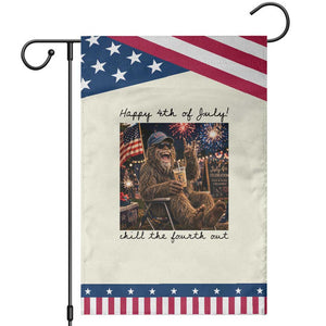 Funny Bigfoot 4th of July Patriotic Garden Flag Patriotic Sasquatch American Flag Party Festival TS14 Modern Beige Blue Print Your Wear