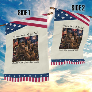 Funny Bigfoot 4th of July Patriotic Garden Flag Patriotic Sasquatch American Flag Party Festival TS14 Print Your Wear