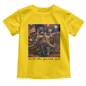 4th of July Raccoon Toddler T Shirt Chill The Fourth Out TS14 Daisy Print Your Wear