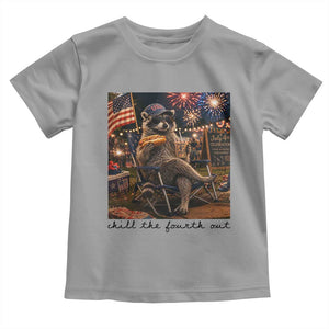 4th of July Raccoon Toddler T Shirt Chill The Fourth Out TS14 Sport Gray Print Your Wear