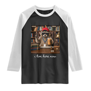 School Librarian Raglan Shirt I Live Here Now Back to School