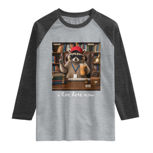 School Librarian Raglan Shirt I Live Here Now Back to School