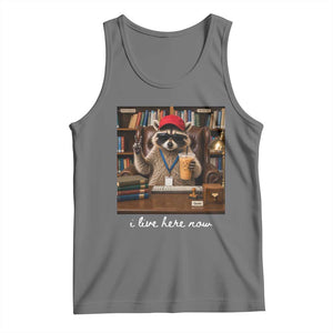 School Librarian Tank Top I Live Here Now Back to School