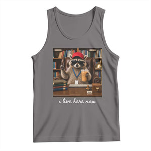 School Librarian Tank Top I Live Here Now Back to School