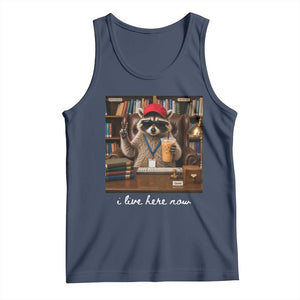 School Librarian Tank Top I Live Here Now Back to School
