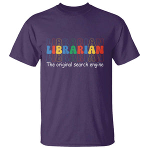 The Original Search Engine T Shirt School Librarian Library Books TS14 Purple Print Your Wear