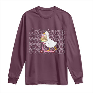 School Bus Driver Welcome Back to School Long Sleeve Shirt TS14 Maroon Print Your Wear