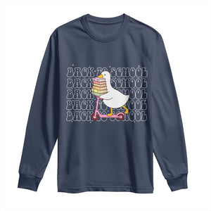 School Bus Driver Welcome Back to School Long Sleeve Shirt TS14 Navy Print Your Wear